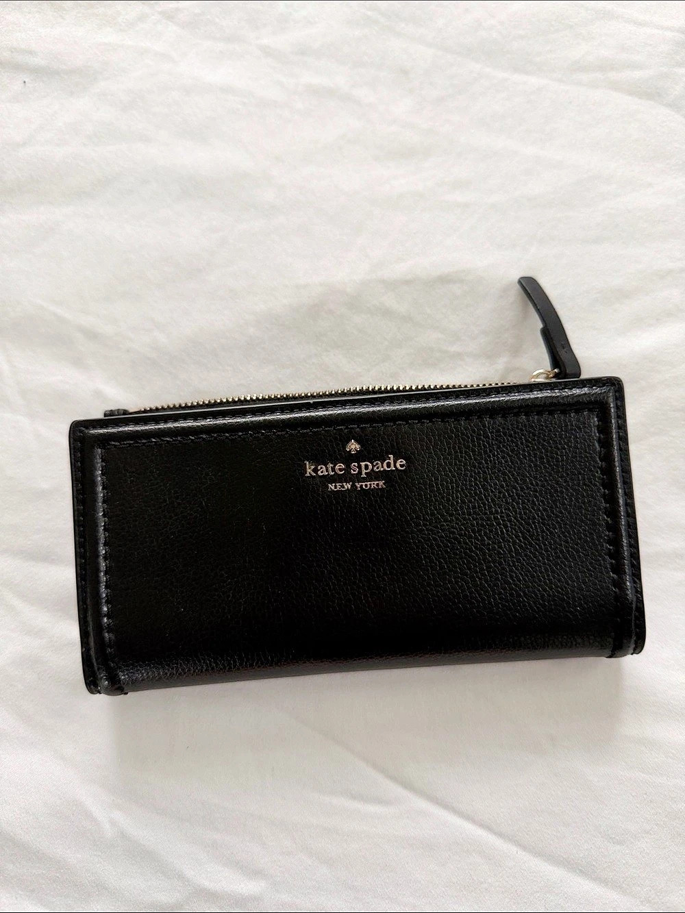 Kate Spade Black Zip-Around Wallet Wristlet